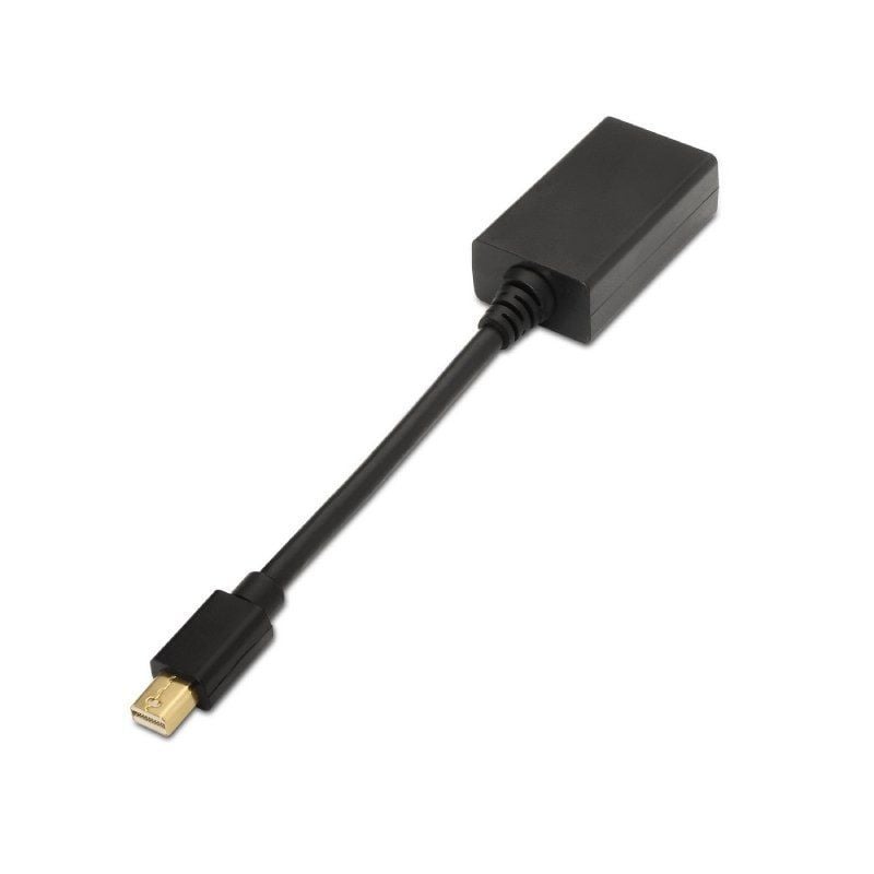 Conversor Aisens A125-0137/ Mini DisplayPort Macho - HDMI Hembra/ 15cm/ Negro