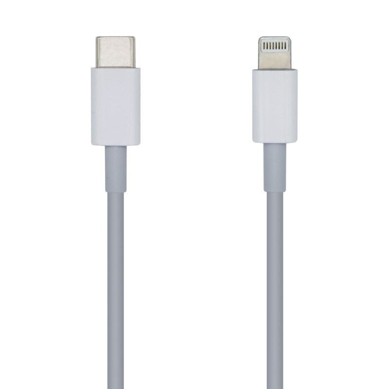 Cable USB 2.0 Tipo-C Lightning Aisens A102-0442/ Lightning Macho - USB Tipo-C Macho/ 480Mbps/ 1m/ Blanco
