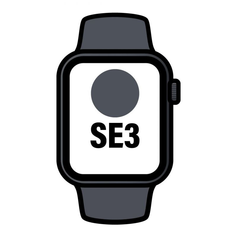 Apple Watch SE3/ GPS/ Cellular/ 44mm/ Caja de Aluminio Medianoche/ Correa Deportiva Medianoche S/M