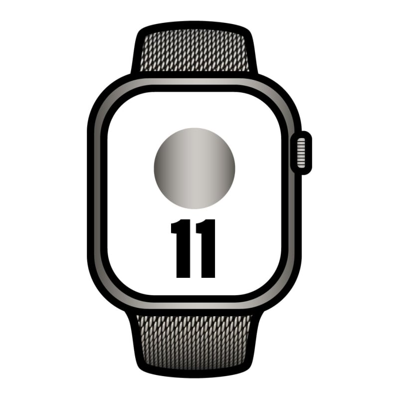 Apple Watch Series 11/ GPS / Cellular/ 46mm/ Titanio Natural/ Correa Milanese Natural S/M