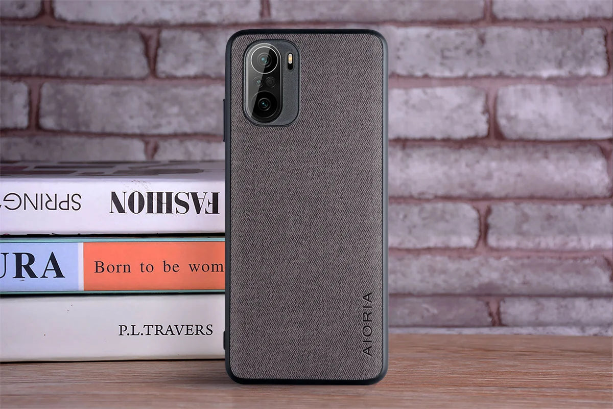 Funda de piel textil para Xiaomi Poco F3 / F3 Pro 5G NFC – Lujo y protección