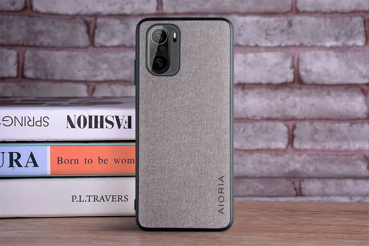 Funda de piel textil para Xiaomi Poco F3 / F3 Pro 5G NFC – Lujo y protección