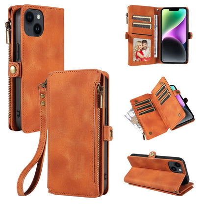 Funda billetera de cuero 3 en 1 para iPhone – Con correa de cuero