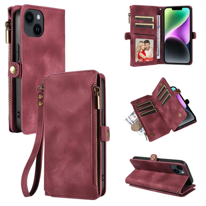 Funda billetera de cuero 3 en 1 para iPhone – Con correa de cuero