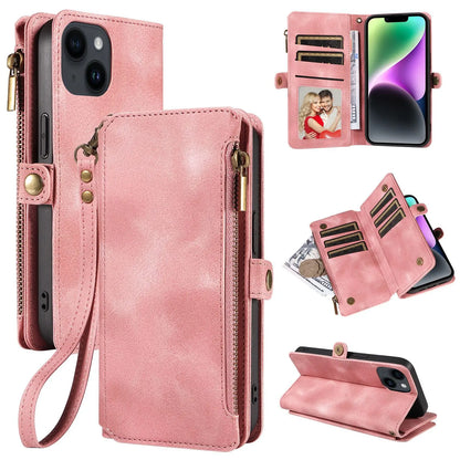 Funda billetera de cuero 3 en 1 para iPhone – Con correa de cuero