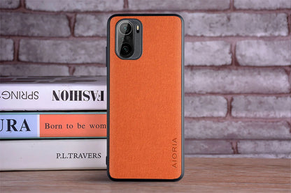 Funda de piel textil para Xiaomi Poco F3 / F3 Pro 5G NFC – Lujo y protección