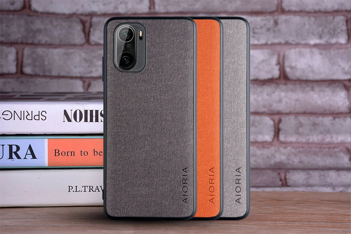 Funda de piel textil para Xiaomi Poco F3 / F3 Pro 5G NFC – Lujo y protección
