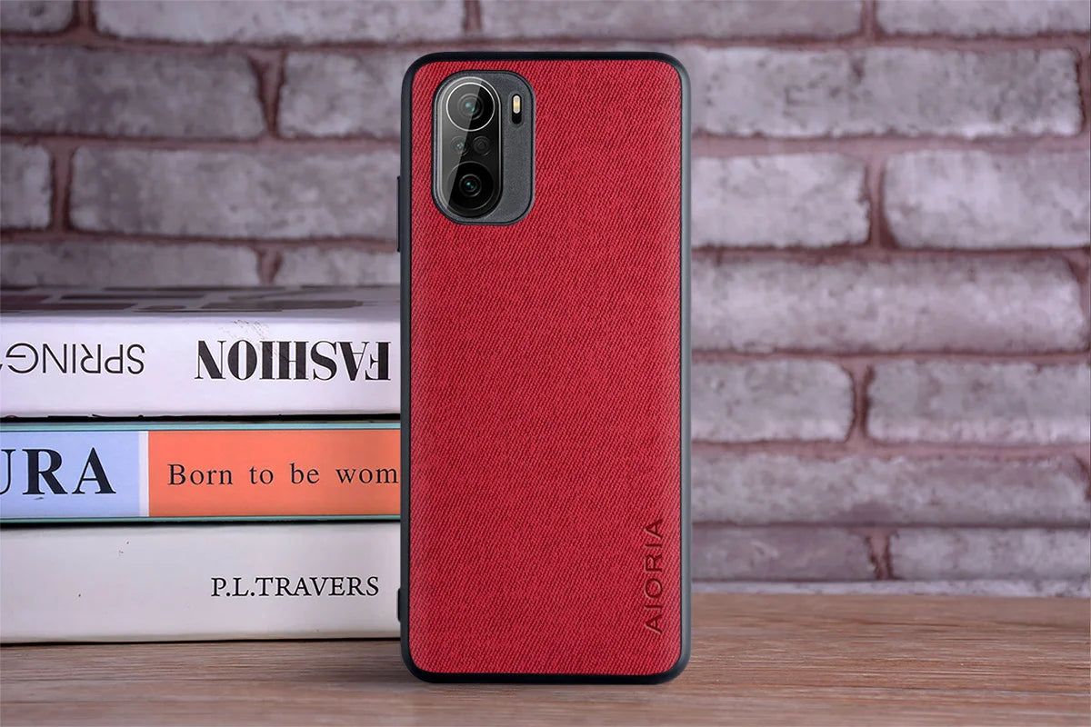 Funda de piel textil para Xiaomi Poco F3 / F3 Pro 5G NFC – Lujo y protección