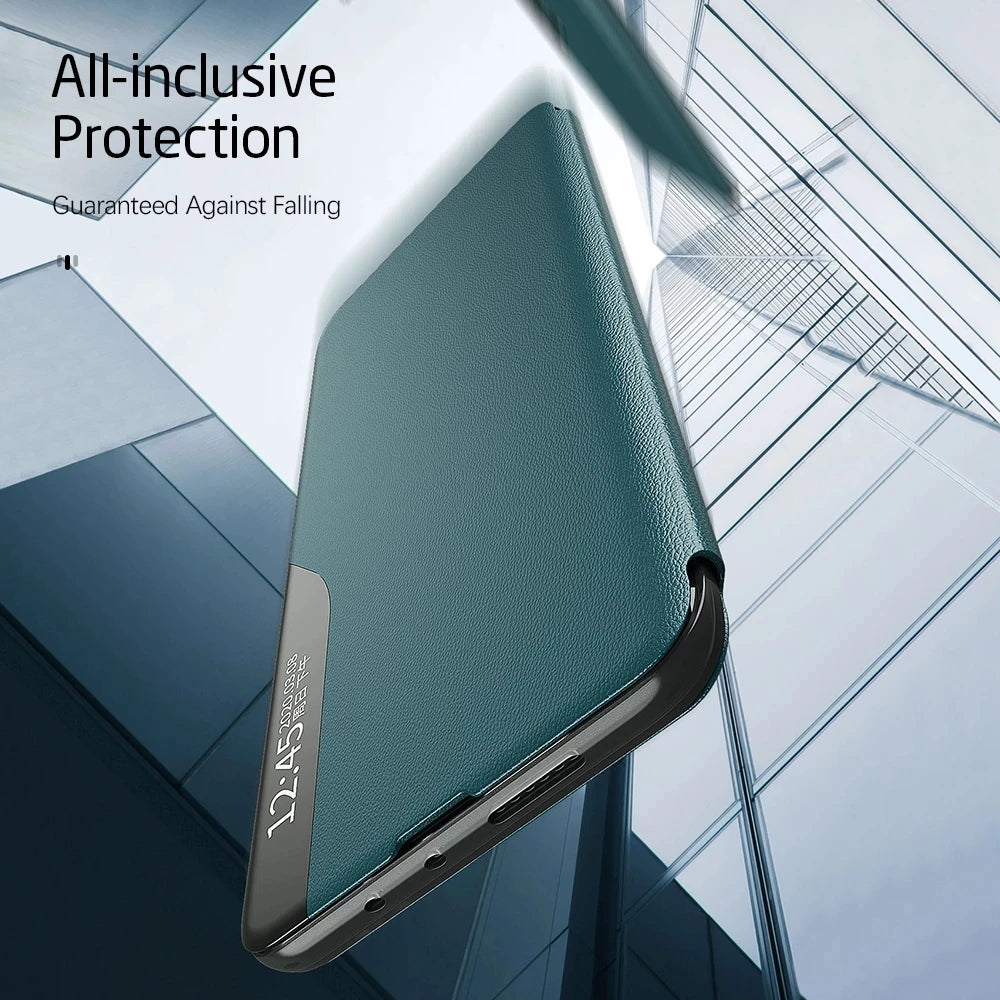 Funda Smart Flip View con Ventana para Honor 20S – Carcasa de Cuero Magnética con Función Inteligente