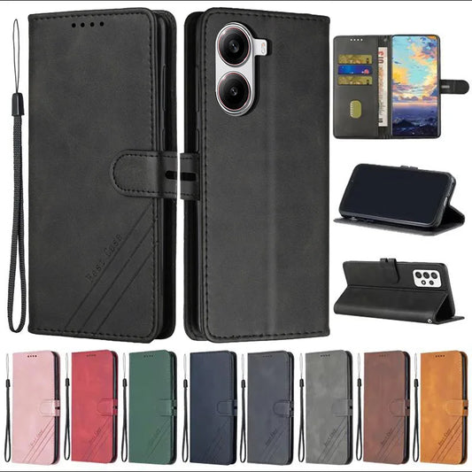 Funda Poco X7 / X7 Pro – Flip Case de Cuero con Tarjetero y Cierre Magnético