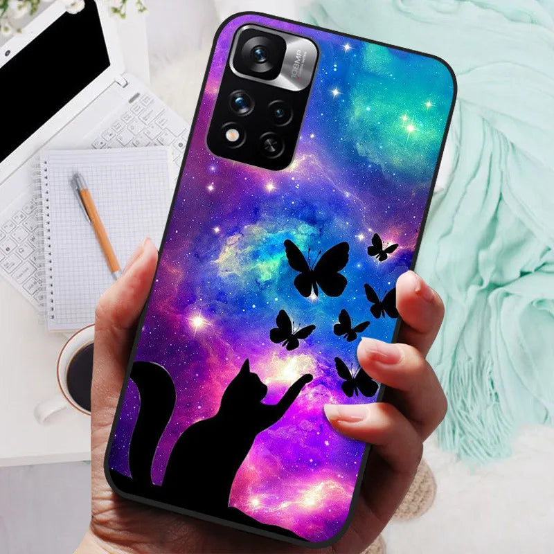 Funda de silicona para Xiaomi Redmi Note 11 Pro Plus 5G – Diseño de león, lobo y animales
