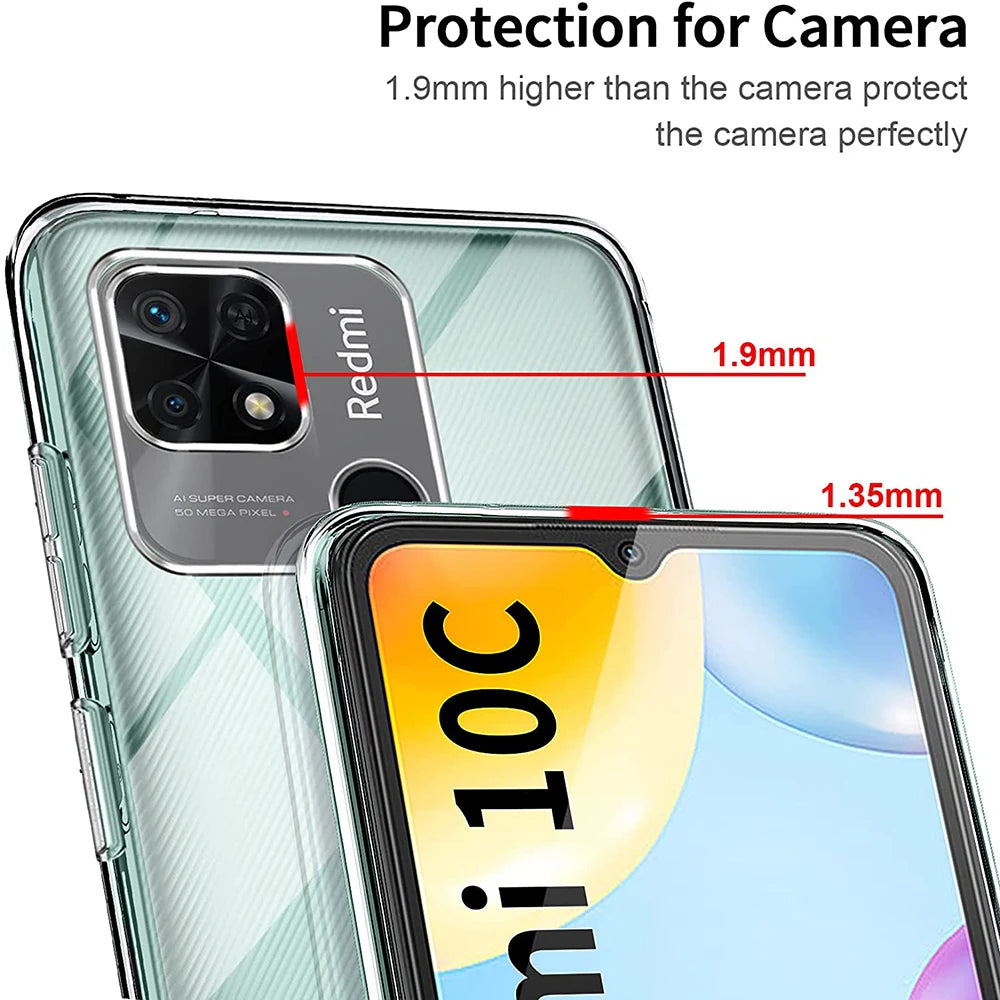 Funda transparente ultrafina de silicona TPU para Xiaomi Poco C40 C50 C51 C55 F3 M2 M3 M4 Pro M5s X3 X4 X5 GT Pro 5G