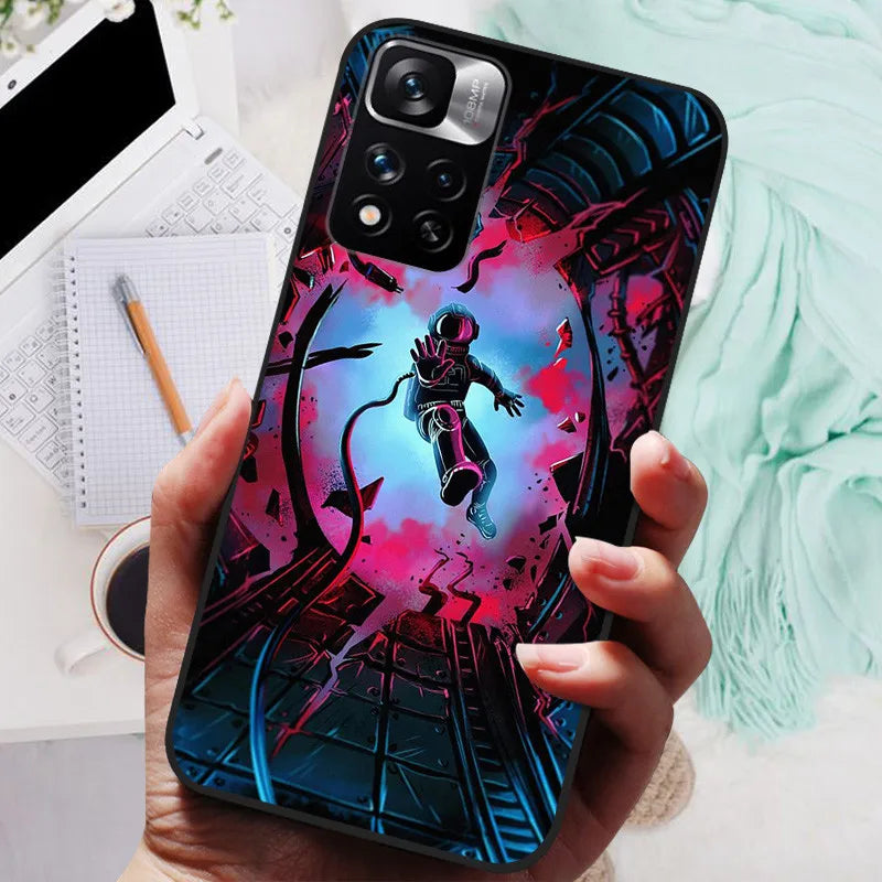 Funda de silicona para Xiaomi Redmi Note 11 Pro Plus 5G – Diseño de león, lobo y animales