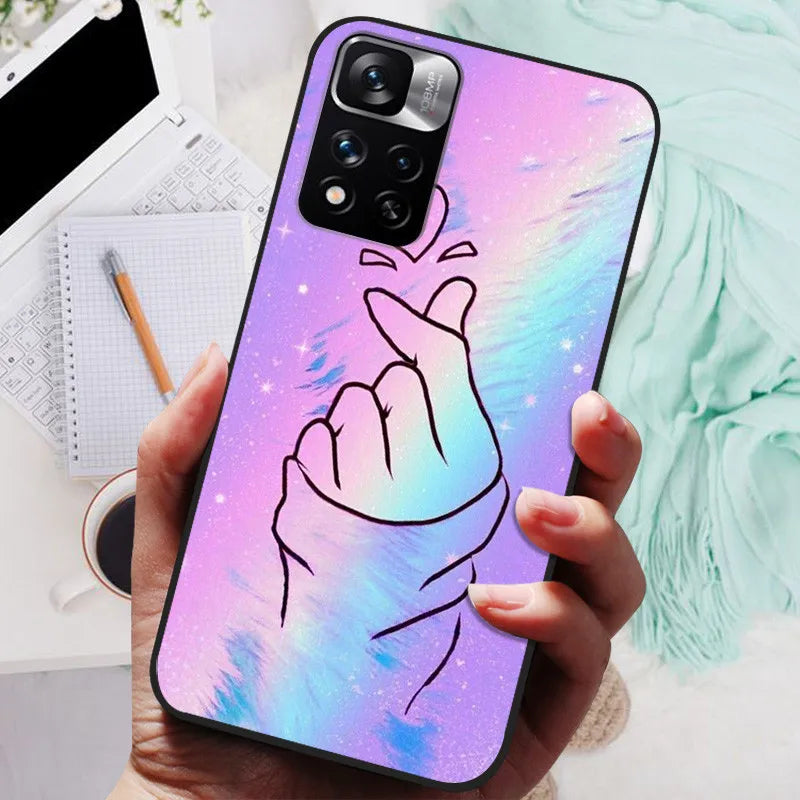 Funda de silicona para Xiaomi Redmi Note 11 Pro Plus 5G – Diseño de león, lobo y animales