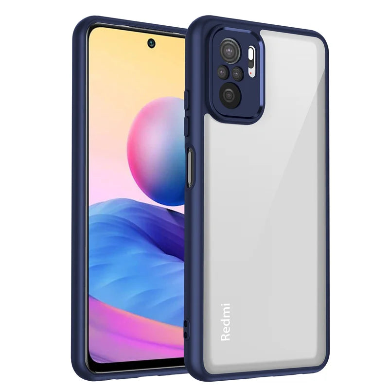 Funda transparente mate antigolpes para Xiaomi Poco M5s – Protección de cámara y pantalla