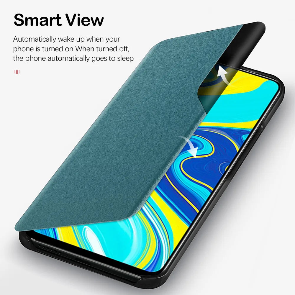 Funda Smart Flip View con Ventana para Honor 20S – Carcasa de Cuero Magnética con Función Inteligente