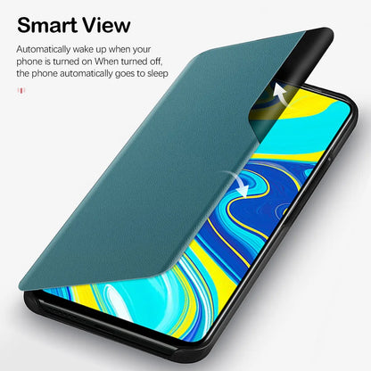 Funda Smart Flip View con Ventana para Honor 20S – Carcasa de Cuero Magnética con Función Inteligente