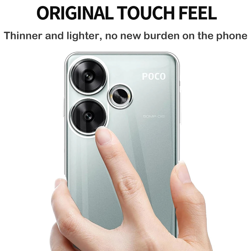 Funda transparente de silicona ultrafina para Xiaomi Poco F6 F5 F4 F3 X6 X5 X4 X3 M6 M5 M4 Pro GT 4G 5G