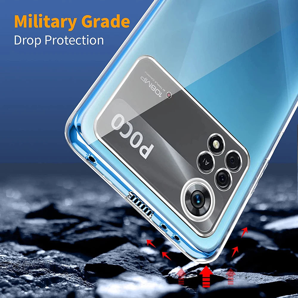 Funda transparente ultrafina de silicona para Xiaomi Poco X4 Pro 5G – Protección completa