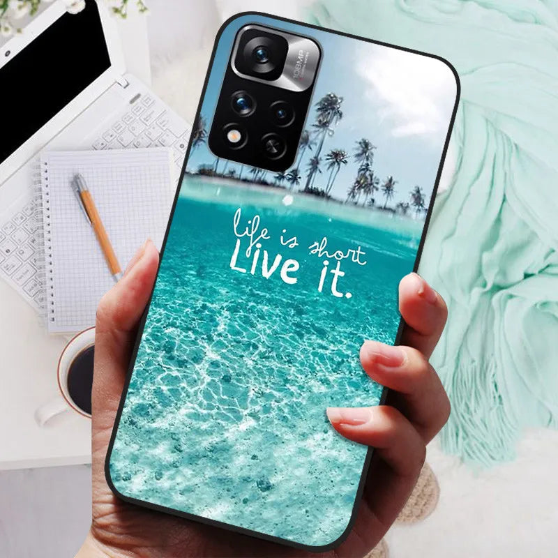 Funda de silicona para Xiaomi Redmi Note 11 Pro Plus 5G – Diseño de león, lobo y animales