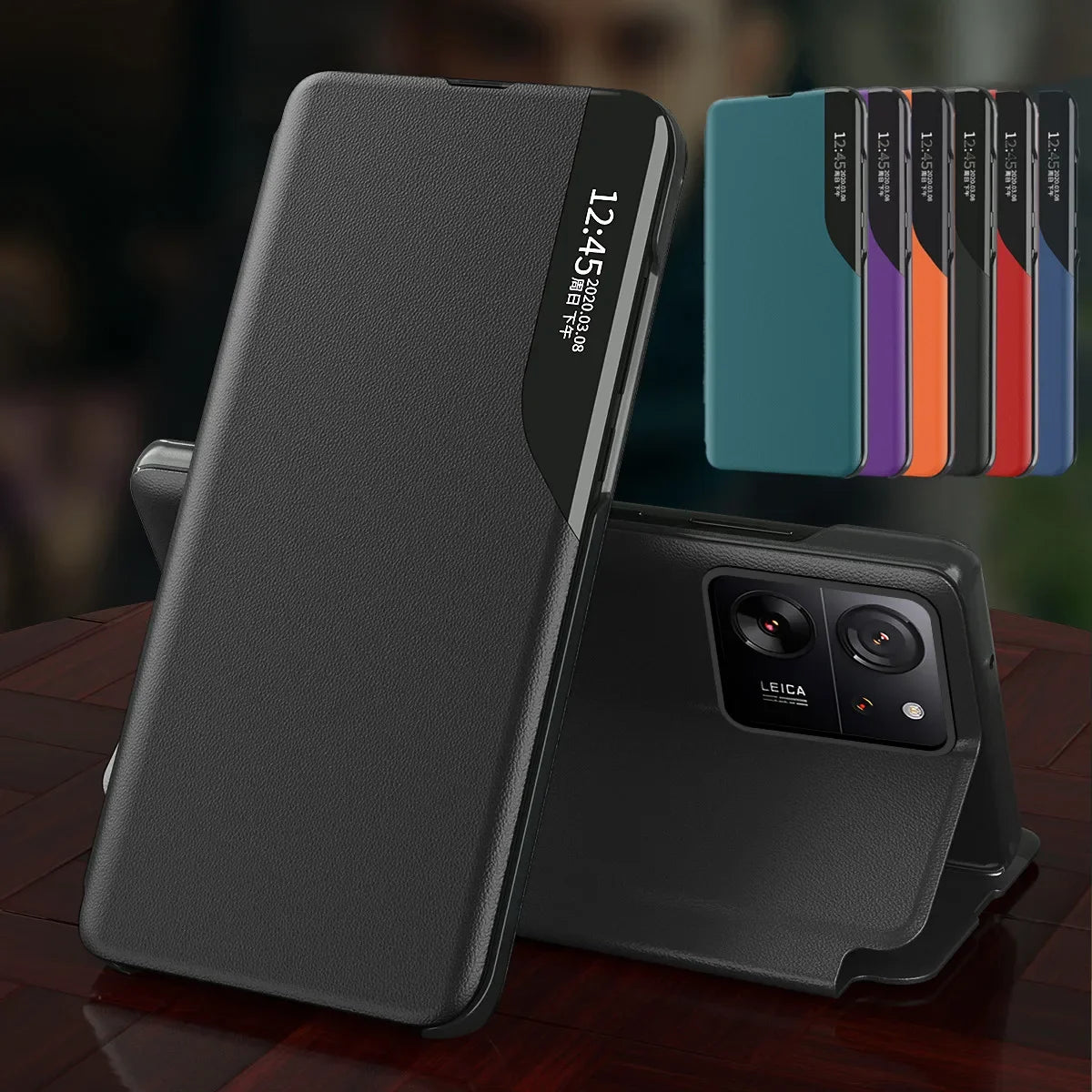 Funda Xiaomi 14T 14 13T Pro 5G – Flip Cover Magnética de Cuero con Soporte