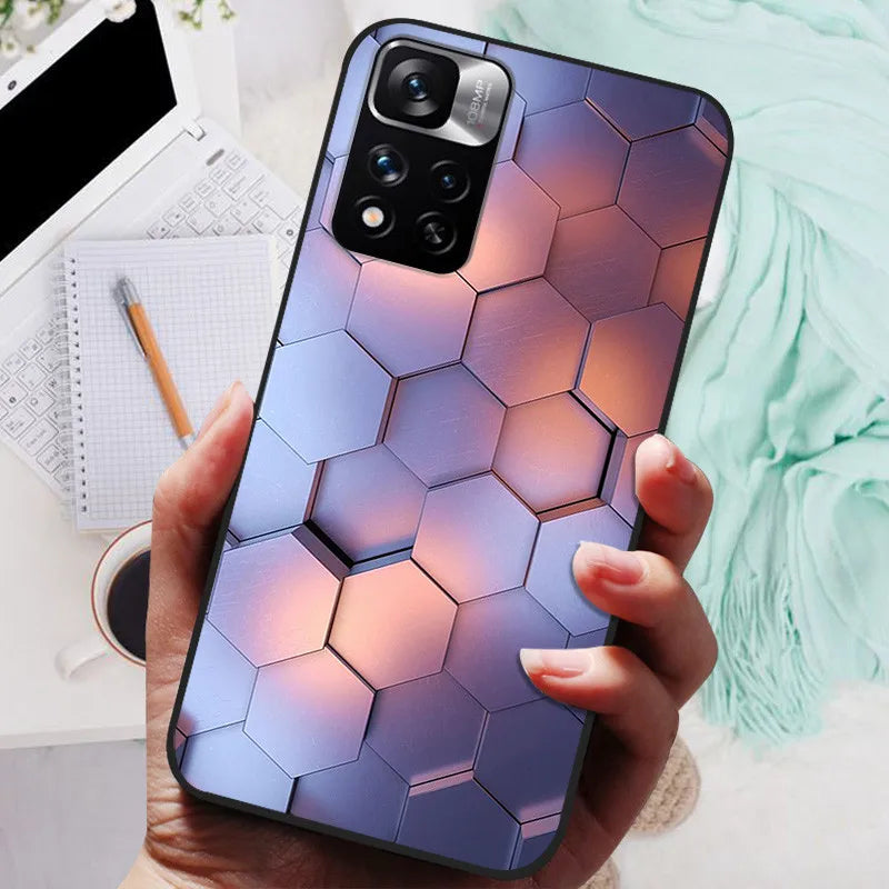 Funda de silicona para Xiaomi Redmi Note 11 Pro Plus 5G – Diseño de león, lobo y animales