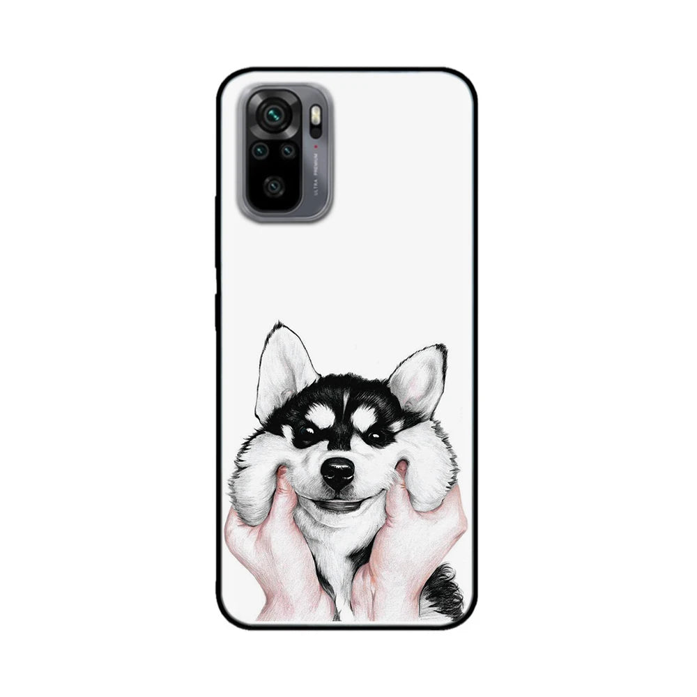 Funda de Silicona Wolf Negra para Poco M5s | Carcasa Suave Antigolpes
