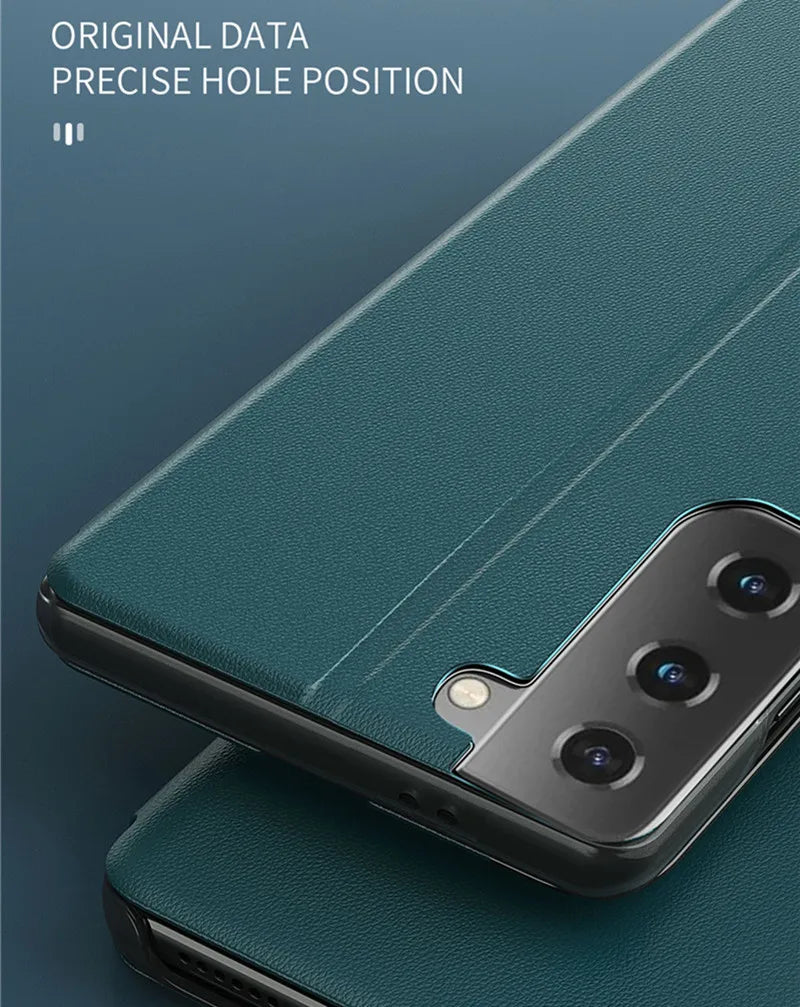 Funda Smart Flip View con Ventana para Honor 20S – Carcasa de Cuero Magnética con Función Inteligente