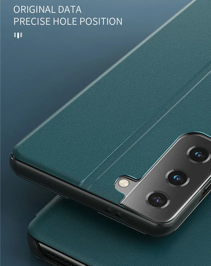 Funda Smart Flip View con Ventana para Honor 20S – Carcasa de Cuero Magnética con Función Inteligente