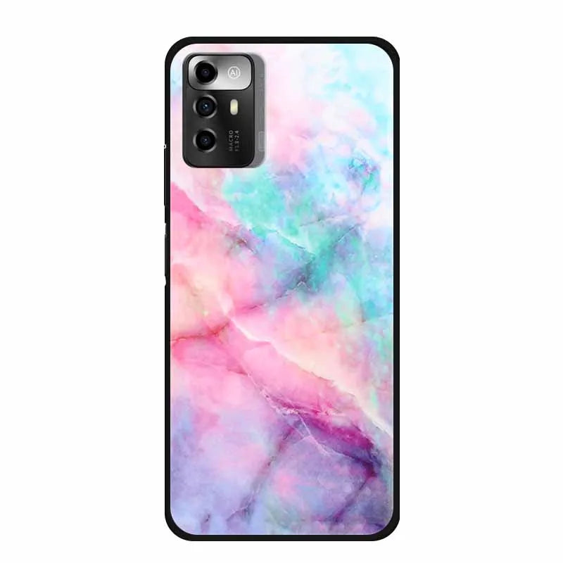 Funda ZTE Blade A72 5G Mármol – Carcasa TPU y silicona suave antigolpes