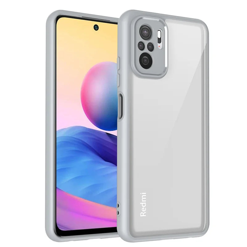 Funda transparente mate antigolpes para Xiaomi Poco M5s – Protección de cámara y pantalla