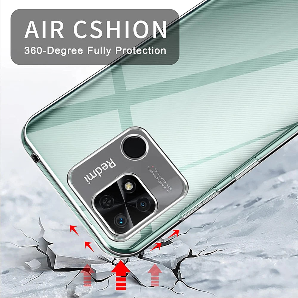 Funda transparente ultrafina de silicona TPU para Xiaomi Poco C40 C50 C51 C55 F3 M2 M3 M4 Pro M5s X3 X4 X5 GT Pro 5G