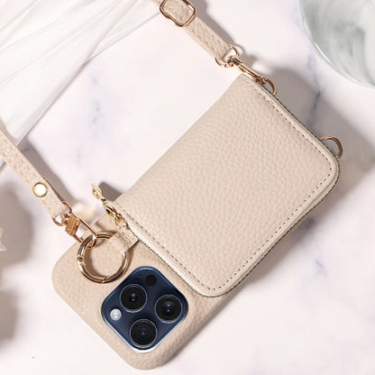 Funda cartera de piel PU con correa para iPhone 16 Pro Max, 16e, 15, 14, 13, 12, 11, XS, XR, 7, 8 – con ranuras para tarjetas