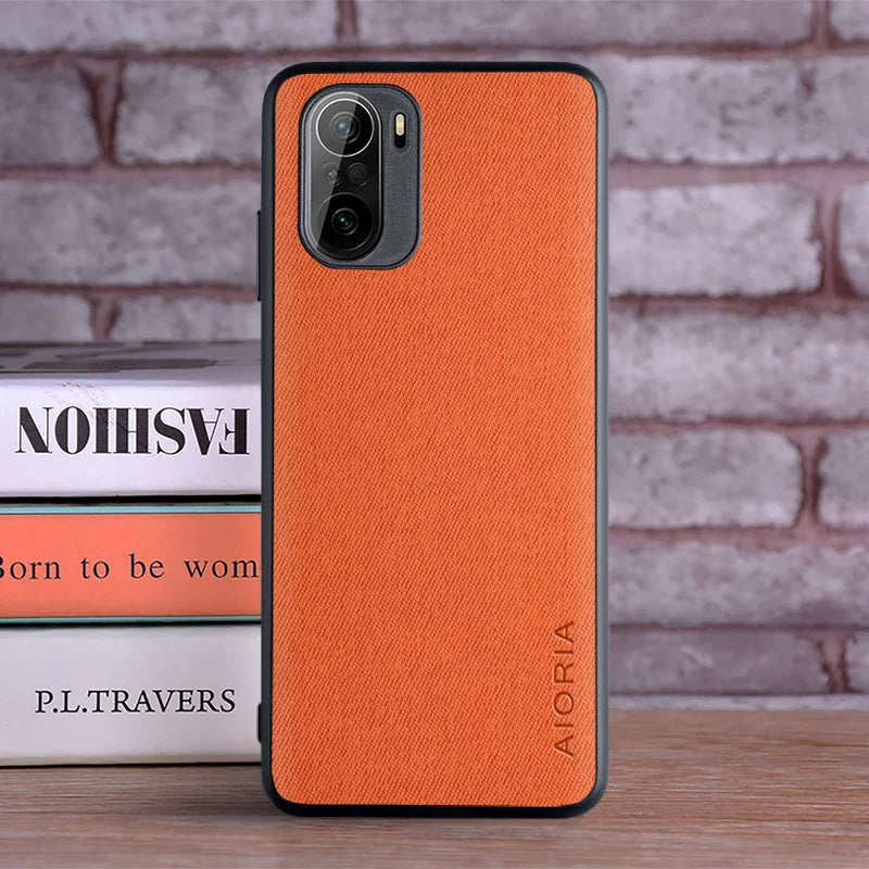 Funda de piel textil para Xiaomi Poco F3 / F3 Pro 5G NFC – Lujo y protección