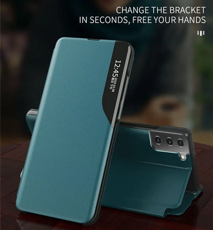 Funda Smart Flip View con Ventana para Honor 20S – Carcasa de Cuero Magnética con Función Inteligente