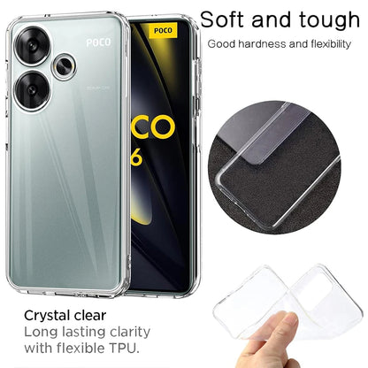 Funda transparente de silicona ultrafina para Xiaomi Poco F6 F5 F4 F3 X6 X5 X4 X3 M6 M5 M4 Pro GT 4G 5G