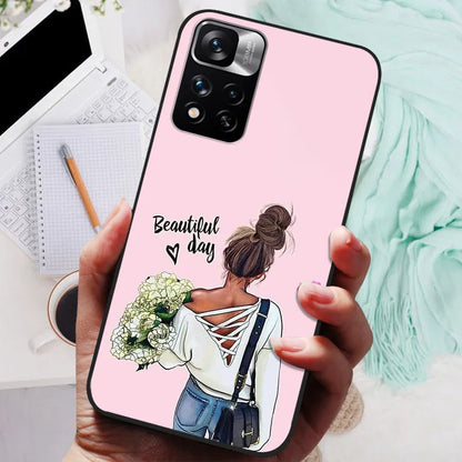 Funda de silicona para Xiaomi Redmi Note 11 Pro Plus 5G – Diseño de león, lobo y animales