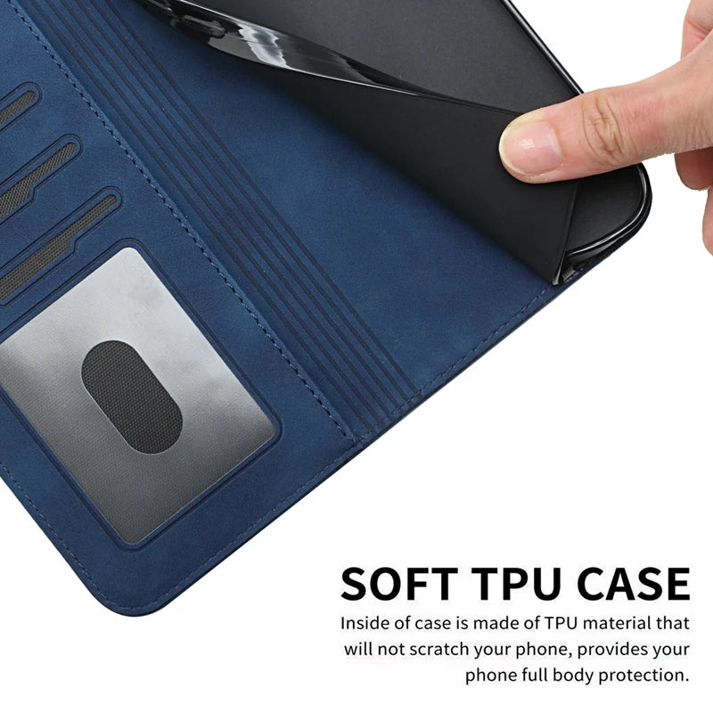Funda Poco X7 / X7 Pro – Flip Case de Cuero con Tarjetero y Cierre Magnético