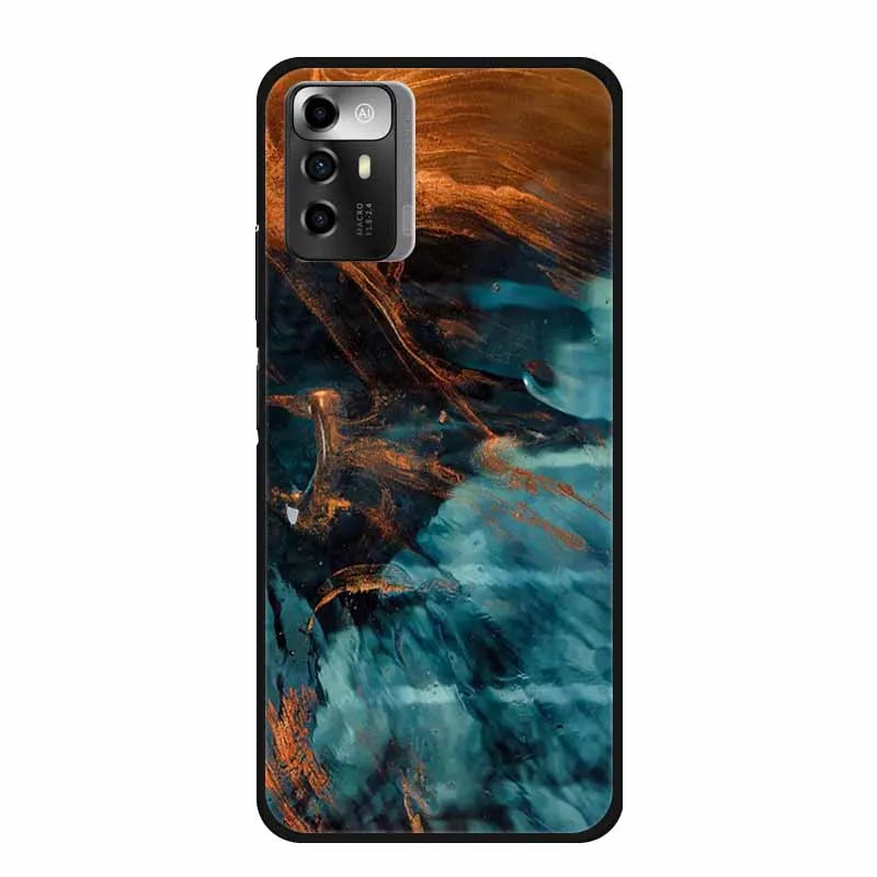 Funda ZTE Blade A72 5G Mármol – Carcasa TPU y silicona suave antigolpes