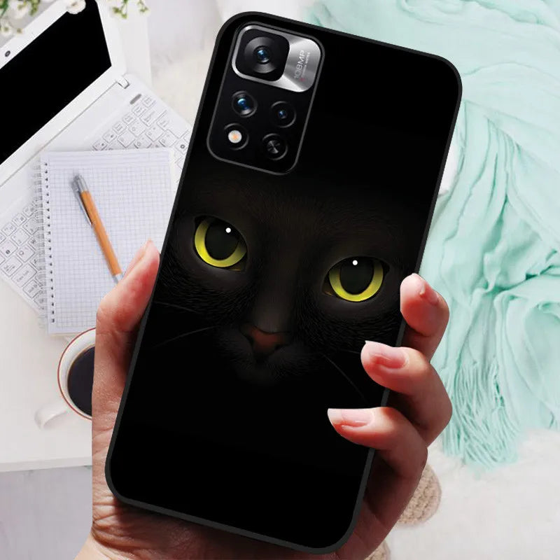 Funda de silicona para Xiaomi Redmi Note 11 Pro Plus 5G – Diseño de león, lobo y animales
