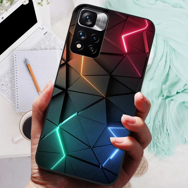 Funda de silicona para Xiaomi Redmi Note 11 Pro Plus 5G – Diseño de león, lobo y animales