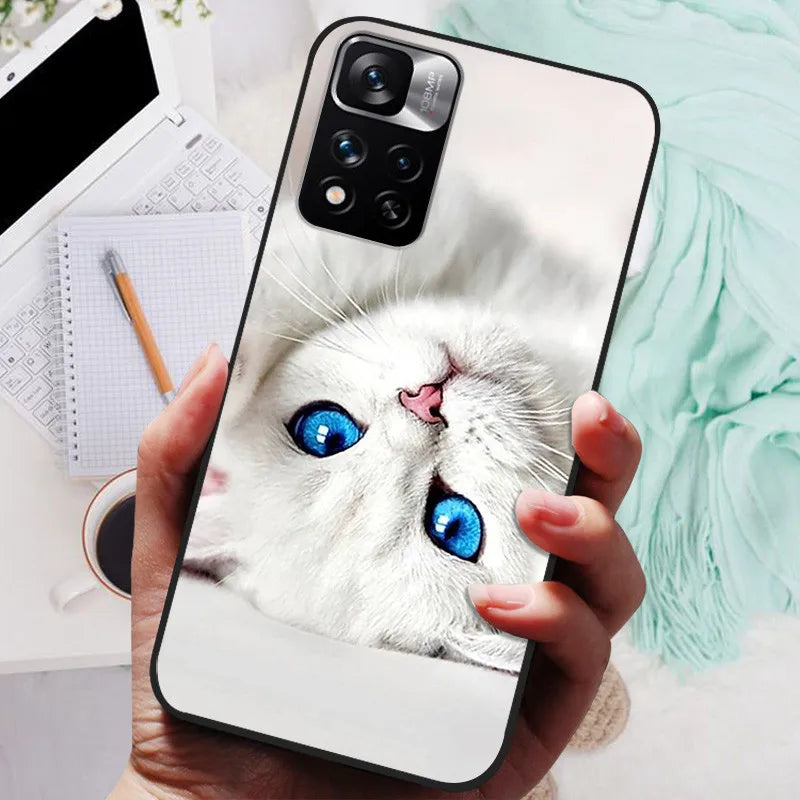Funda de silicona para Xiaomi Redmi Note 11 Pro Plus 5G – Diseño de león, lobo y animales
