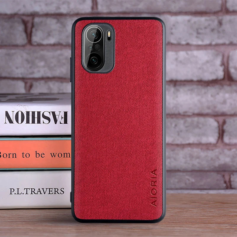 Funda de piel textil para Xiaomi Poco F3 / F3 Pro 5G NFC – Lujo y protección