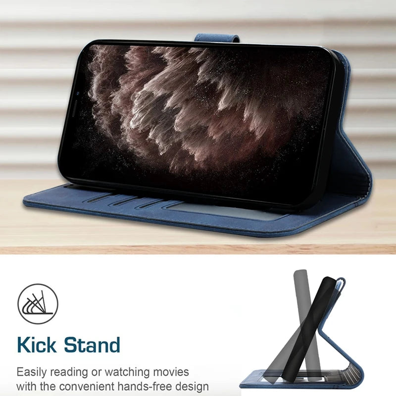 Funda Poco X7 / X7 Pro – Flip Case de Cuero con Tarjetero y Cierre Magnético