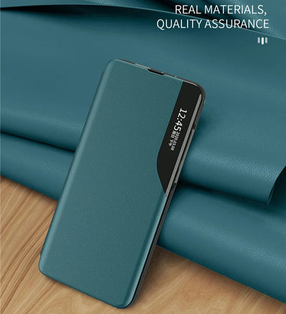 Funda Smart Flip View con Ventana para Honor 20S – Carcasa de Cuero Magnética con Función Inteligente