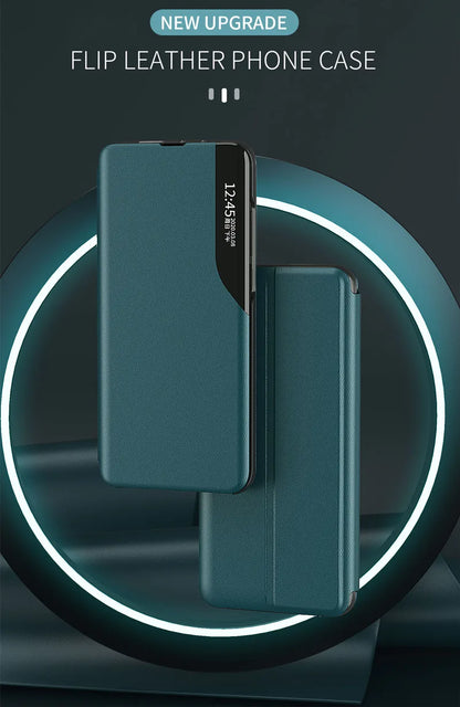 Funda Smart Flip View con Ventana para Honor 20S – Carcasa de Cuero Magnética con Función Inteligente