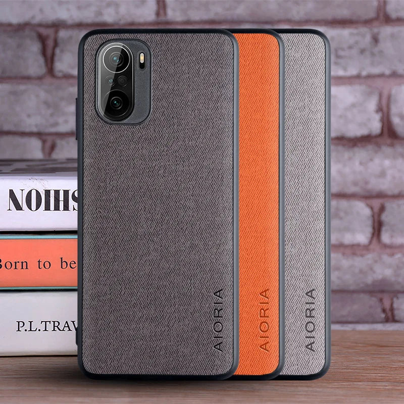 Funda de piel textil para Xiaomi Poco F3 / F3 Pro 5G NFC – Lujo y protección
