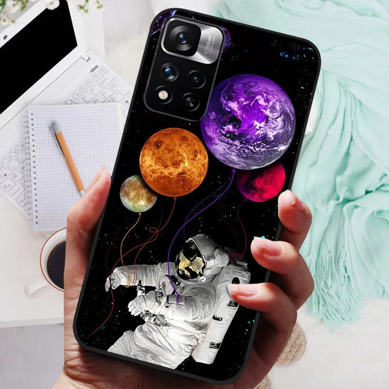 Funda de silicona para Xiaomi Redmi Note 11 Pro Plus 5G – Diseño de león, lobo y animales