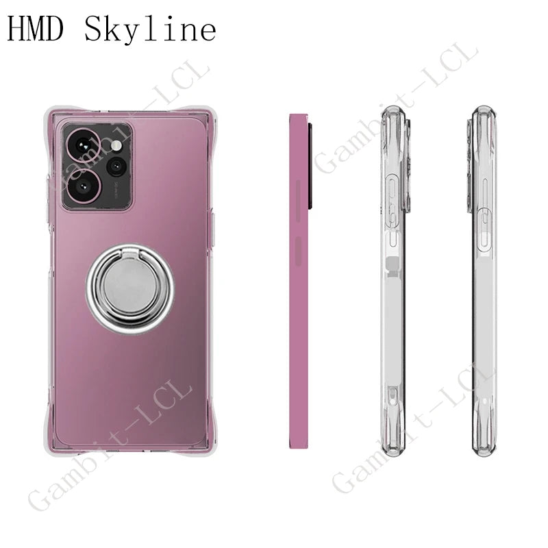 Funda HMD Skyline 6.55" 2024 TA-1600 con anillo soporte – TPU Silicona suave antigolpes