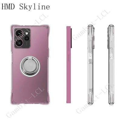 Funda HMD Skyline 6.55" 2024 TA-1600 con anillo soporte – TPU Silicona suave antigolpes